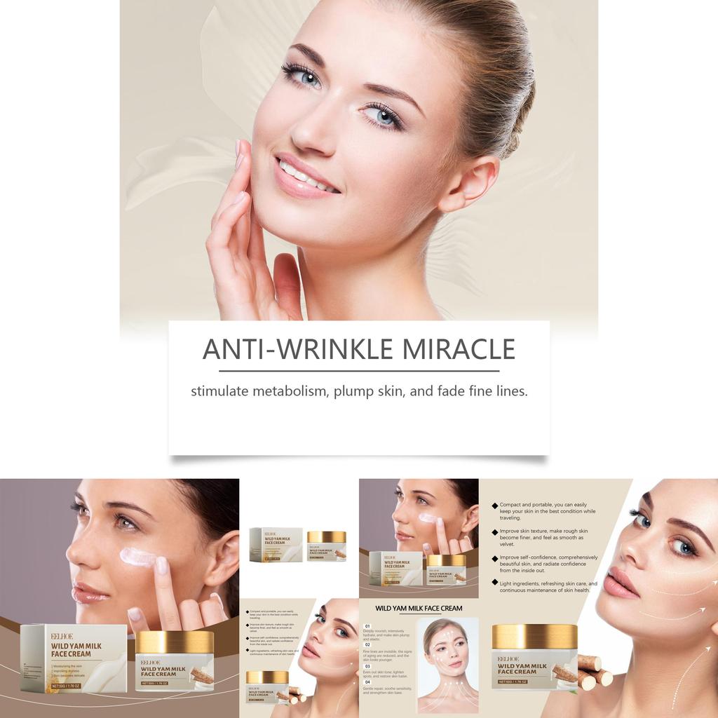 Eelhoe Wild Yam Moisturizing Repair Cream Nourishing Hydrating Anti-aging And Spot Reducing Formula For Refreshing Skin