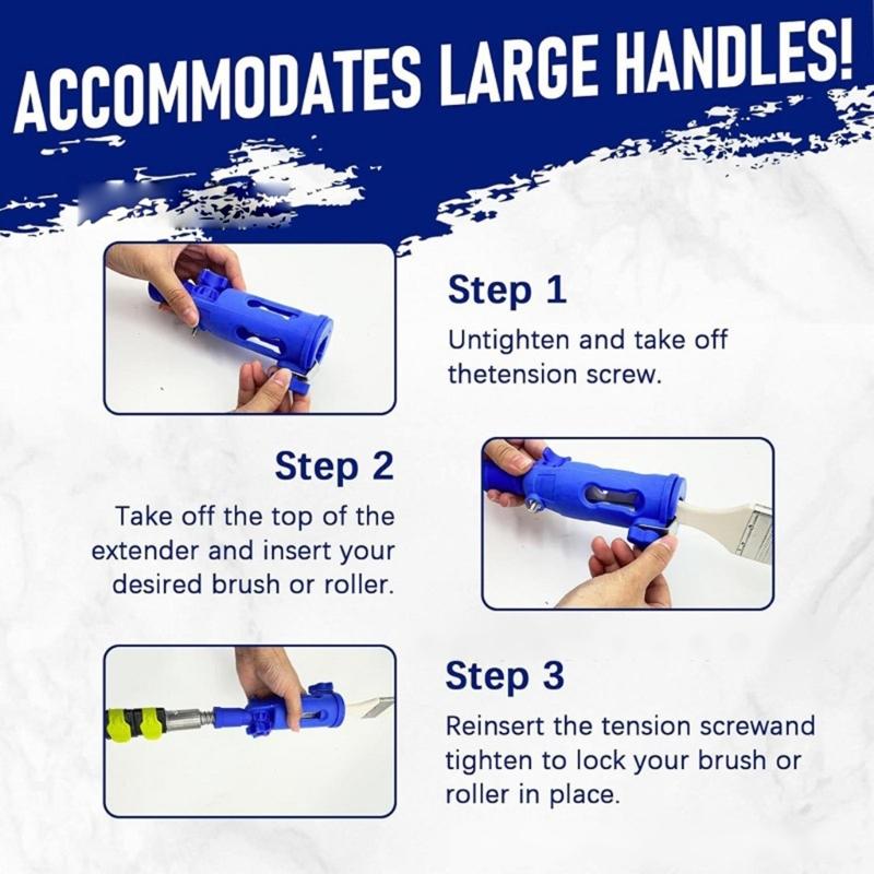 Multiple Angle Painting Tool Paint Brush Extender For Wall And Ceiling Extendable Brush Holder Reduces Arm Fatigue