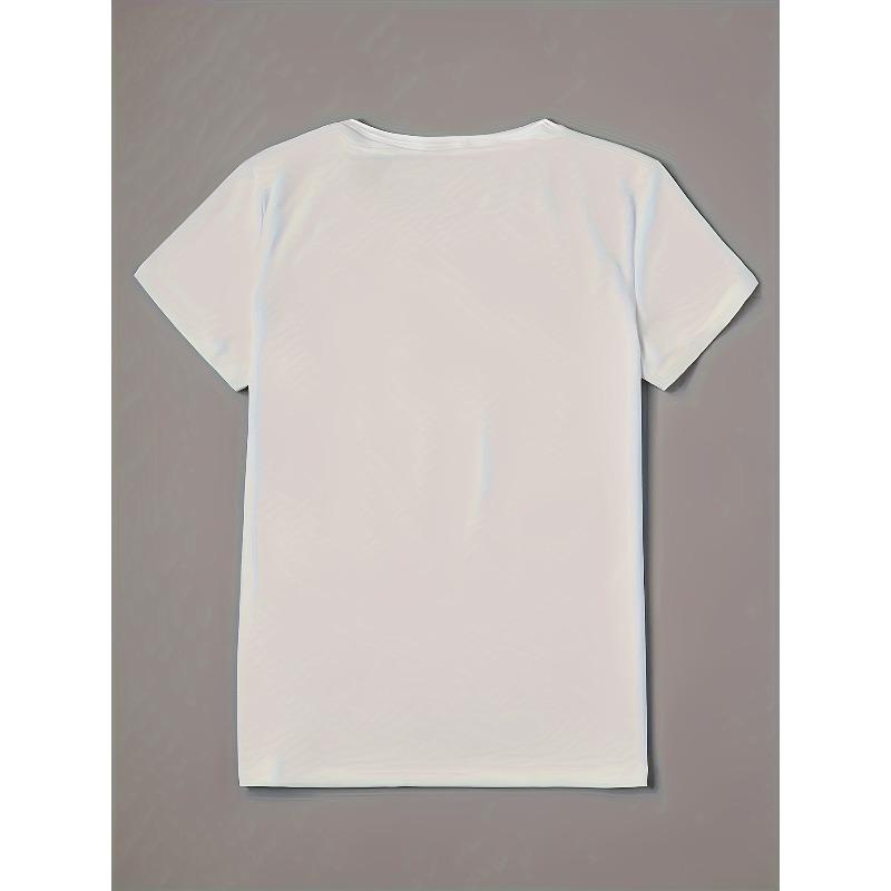Γυναικείο T-Shirt Ευρωπαϊκού Μεγέθους με Λεοπάρ Πρότυπο και Γραφικό Κεράσι με Γκλίτερ Γράμματα "Cherry" - Άνετο Στρογγυλή Λαιμόκοψη Πλενόμενο στο Πλυντήριο,