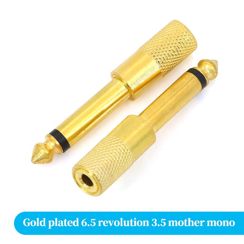 Stlxy 2Pcs Adapter Converter Speaker 6.5mm Male To 3.5mm Audio Stereo/mono Jack Female To 2 RCA Male Audio Jack Connectors