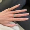 Vintage Turquoise Rings for Women Exquisite and Simple Light Luxury Fashion Zircon Inlay Blue Glossy Ring Fine Zircon