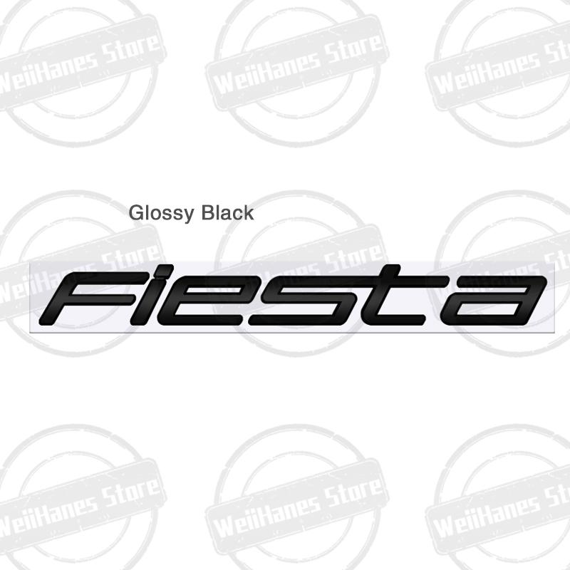 Metal 3D For Ford Fiesta Edge Badge Letter Logo Car Rear Trunk Body Sticker Emblem Glossy Black Accessories