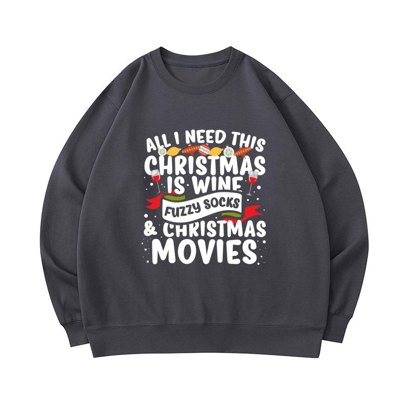 christmas wine sweatshirt