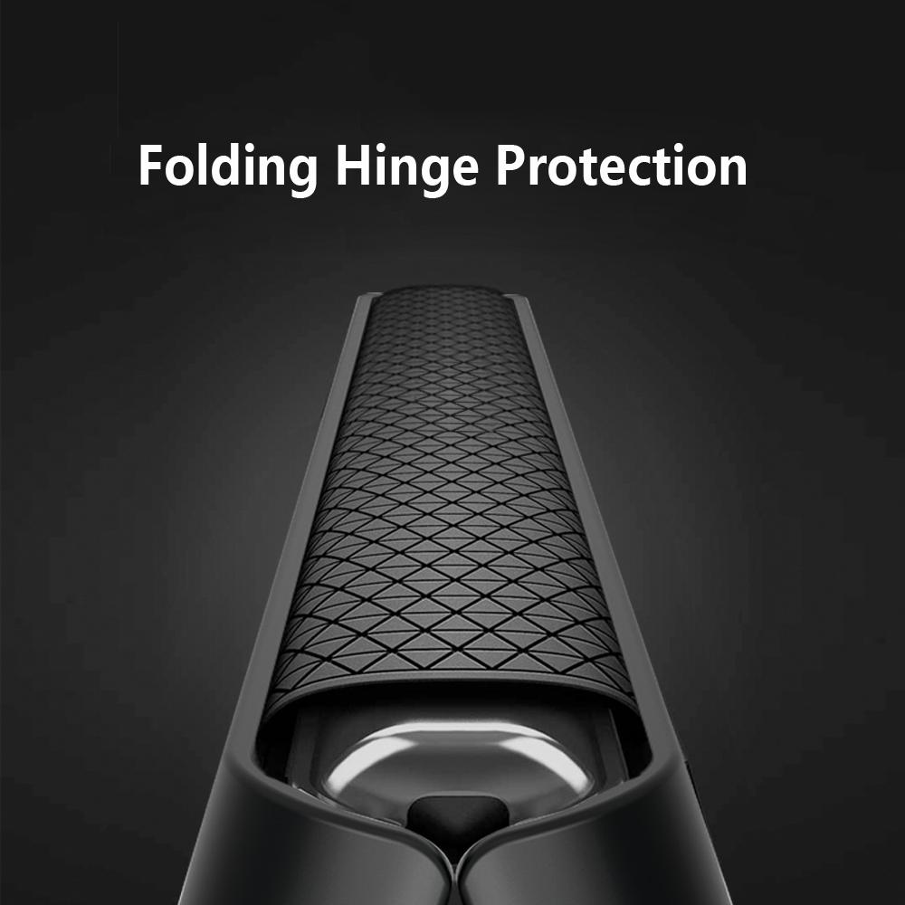 Luxury Leather Ring Holder Hinge Protector Full Protection Phone Cover For Samsung Galaxy Z Fold 4 Case Shockproof Kickstand