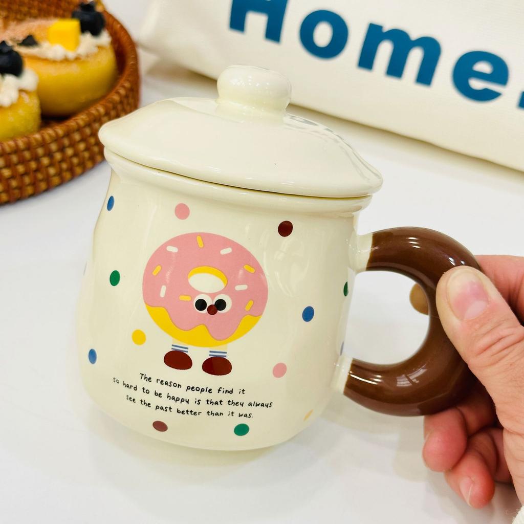 Carrying Box Set Household Ceramic Cup Cute Simple Mug High Temperature Resistant Water Cup Annual Meeting Small Gift Cup