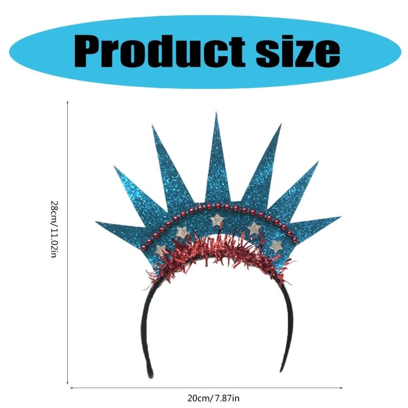 Couronne Festives Déesse Liberty Bandeaux d'Halloween pour Femmes Headpiece Cosplay pour Parades et Rassemblements Communautaires