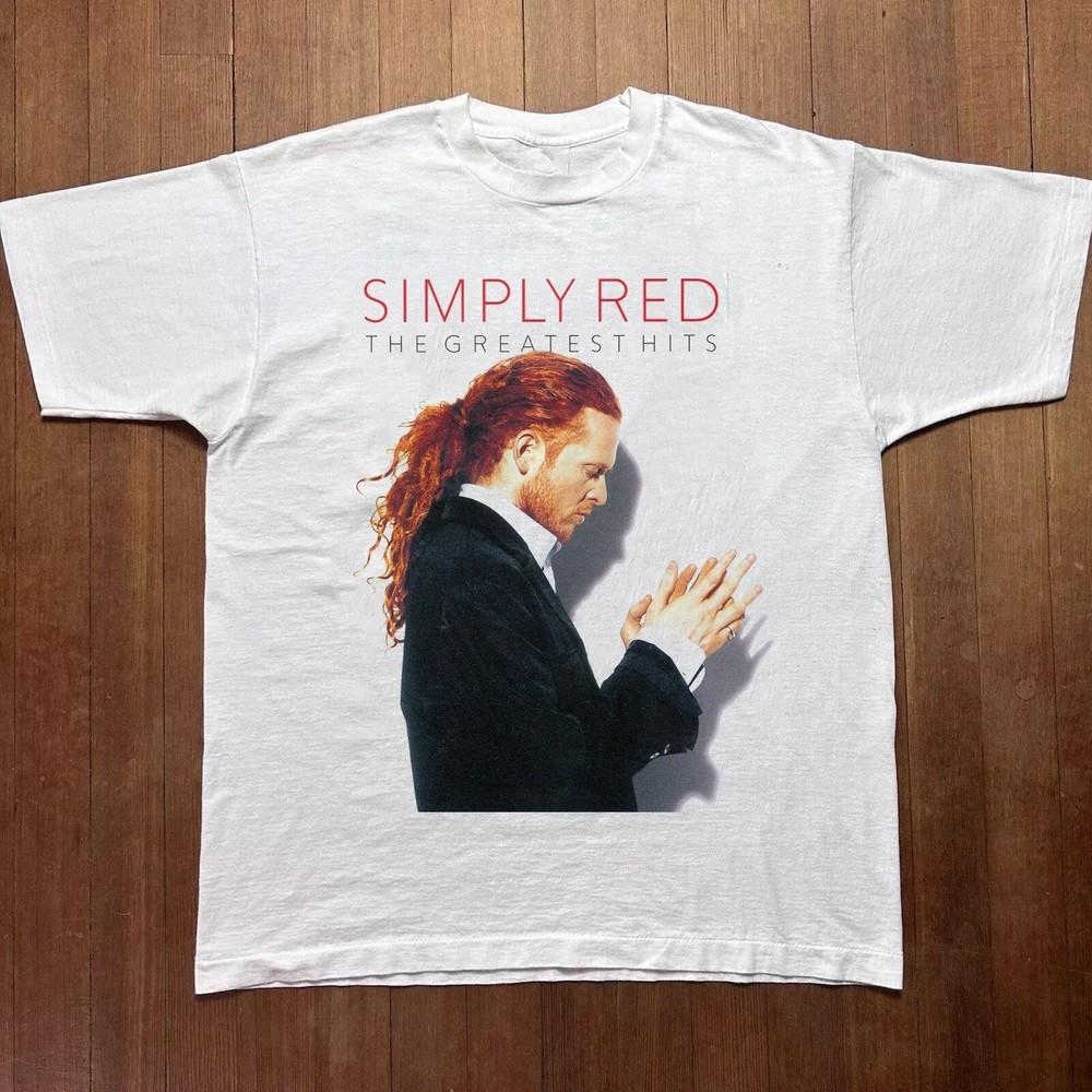 

SIMPLY RED 25 THE GREATEST HITS White Cotton T Shirt Full Size S5XL FN1555 Unisex T-Shirt XXL