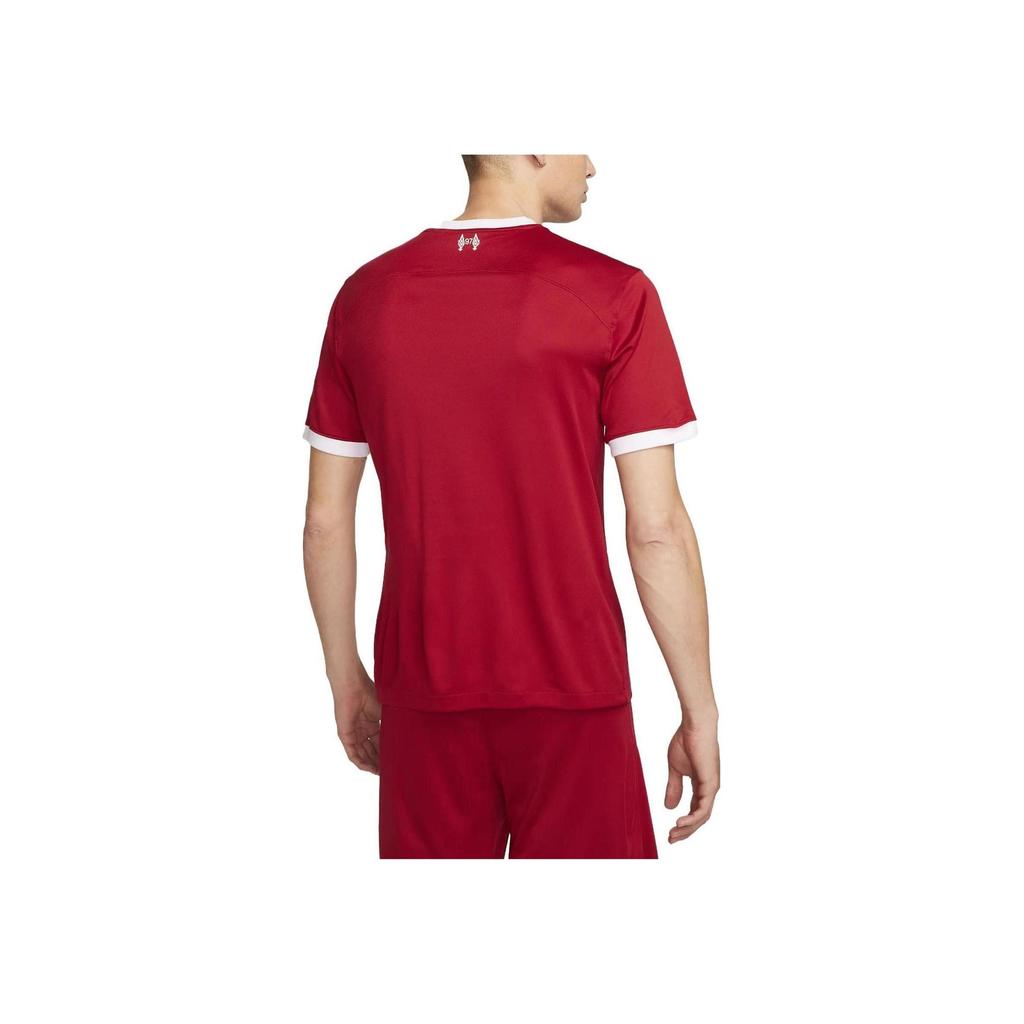 Nike Liverpool 2023/24 Home Stadium Wave Pattern Soccer Jersey Men Tops Red White DX2692-688