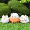 Mini Resin Cat Figurine Cute Cat Animal Models Miniature Ornaments for Cake Topper Micro Landscape Dollhouse Garden Home Desk Decor