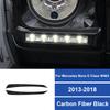 2PCS Real Carbon Fiber Car Headlight Lamp Eyebrow Decoration Sticker For Mercedes-Benz G-CLASS W463 2013-2018 Auto Accessories