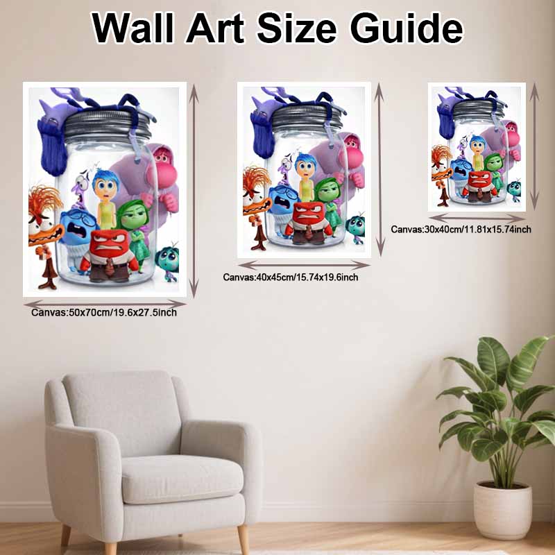 Disney Diamond Art Painting Kit Inside Out Diamond Mosaic Pictures, Wall Art Crafts, Home Decor