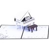 Creative 3D Piano Pop Up Greeting Card Delicate Handmade 3D Piano Popup Card Greeting Card for Home Office Decoration