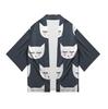 New Women's Cute Kitten Digital Print Summer Seven Sleeve Kimono Cardigan Japanese Kimono