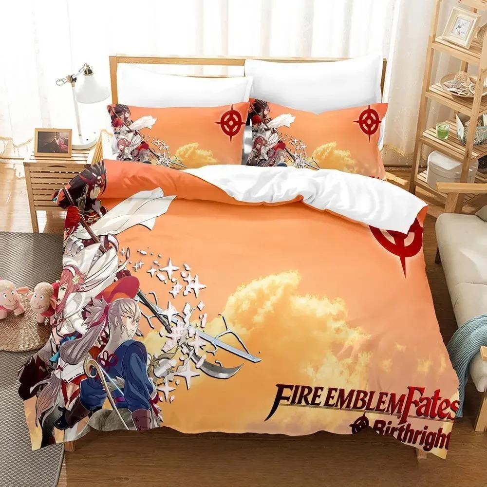 Kawaii Game Fire Emblem Engage Bedding Set Cartoon Anime Three-piece Set Adult Kid Bedroom Duvet Cover Sets 3D Print Anime