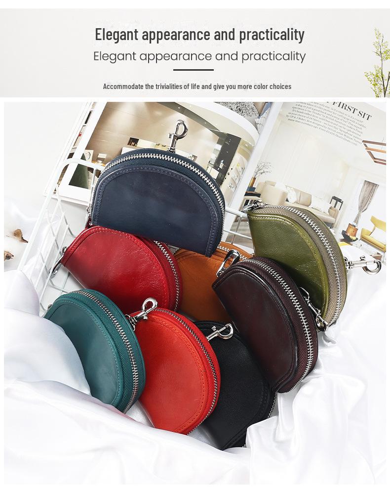 Women's Genuine Leather Mini Coin Purse - Luxury Summer Cowhide Wallet