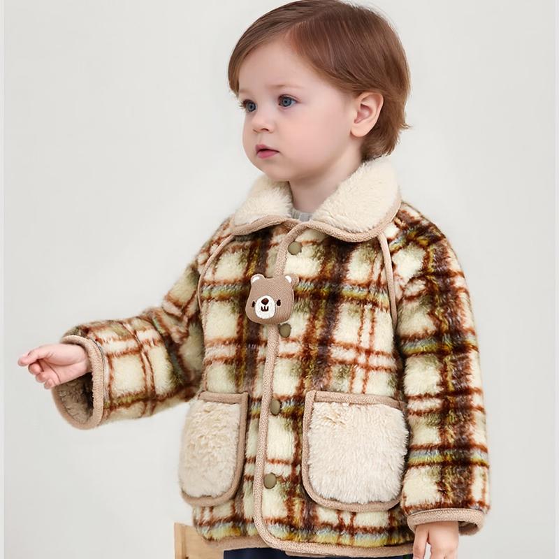 Mamimami Kids  Warm Plaid Fleece-Lined Winter Jacket 80