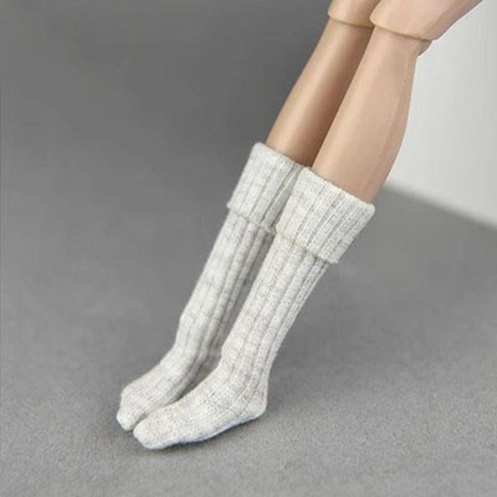 Handmade Knitted Stockings New Fashion Long Doll Socks Accessories 1/6 Bjd Doll