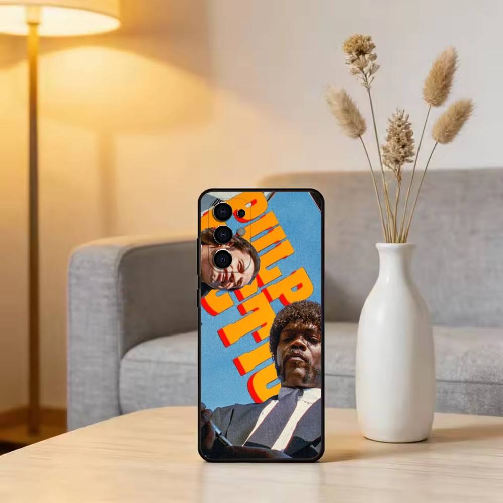 P-Pulp F-Fiction Movie Phone Case For Samsung S25,S24,S21,S22,S23,S30,Ultra,S20,Plus,Fe,Soft Silicone Black Cover