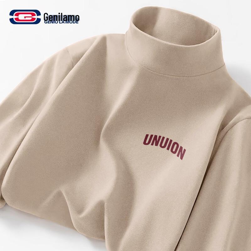 GENIOLAMODE Men s Fleece-Lined Mock Neck Base Layer M