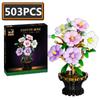 Moc Preserved Flowers Building Blocks City Home Decoration Bird Of Paradise Chrysanthemum Plum Blossom Bricks Toys Kids Diy Gift