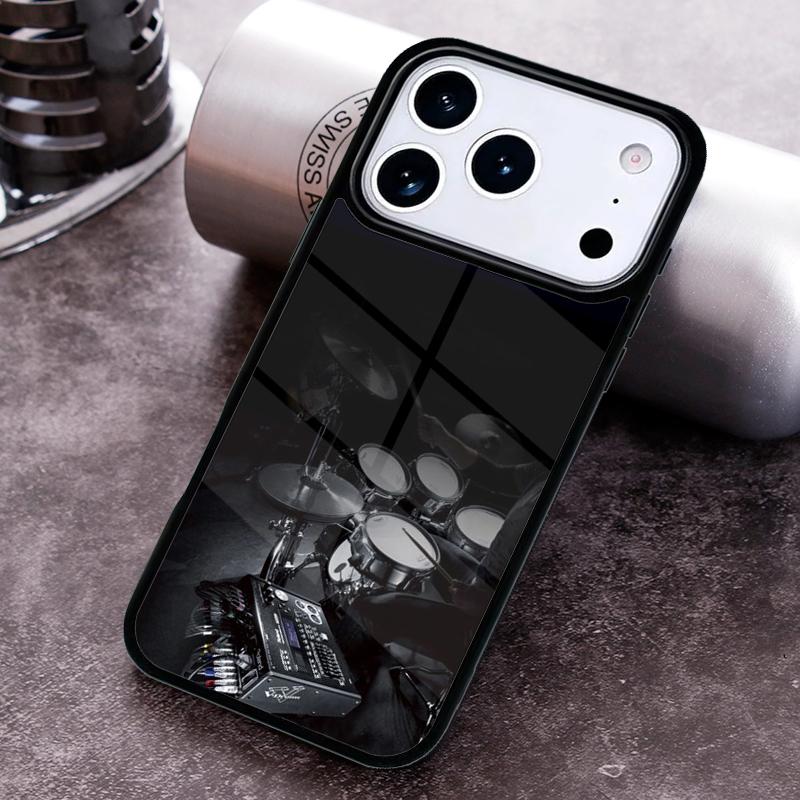 Drum Drummer Music Dj soft Phone Case For iPhone 17 16 15 14 13 12 11 Pro Max Plus 17Air Soft Silicone Cover