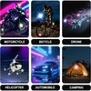 1/4/8pcs Wireless LED Strobe Lights with Remote Control RGB Motorcycle Anti-collision Warn Light Car LED Flashing Signal Lamp