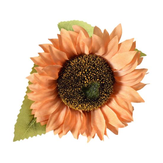 Artificial Sunflower Bouquet Realistic Long Stem Fake Silk Flower with Leaves Faux Floral Arrangement for Vase Wedding Table Home Spring Summer Decor