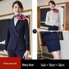China Southern Airlines Flight Attendant Professional Suit: High-End Rose Red Vest and Dress Reception Uniform
