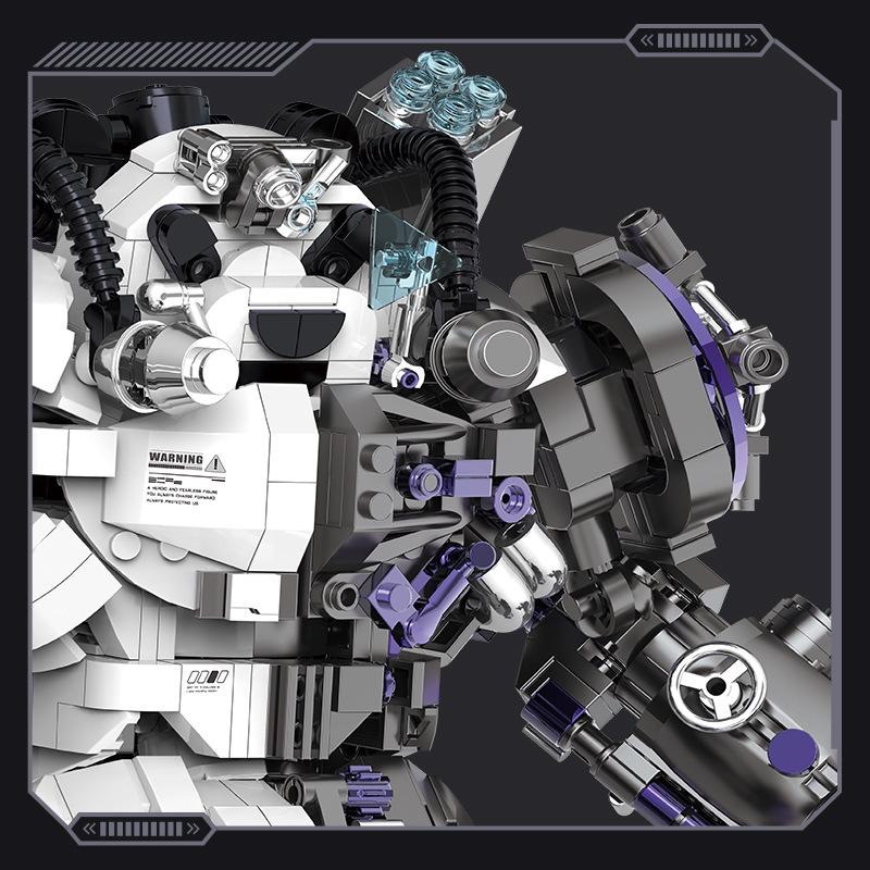 Chizao She Hardcore Industrial Style Cyberpunk Panda Robot Building Blocks Toy