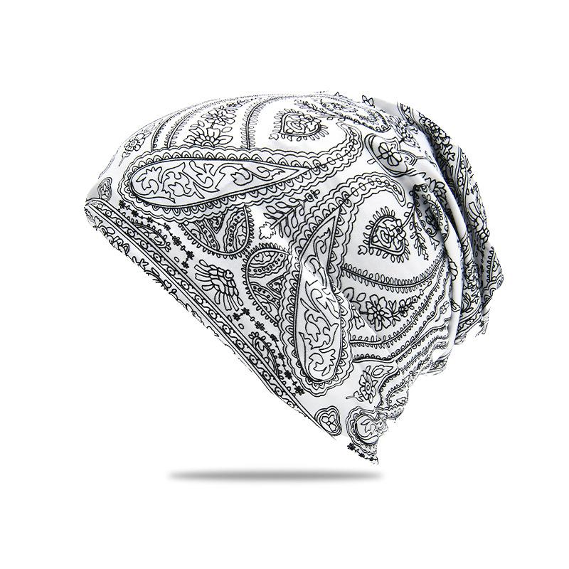 Popular Baotou Stacking Hat Men's and Women's Pullover Hat Scarf Dual-purpose New Printed Headscarf Hat Head