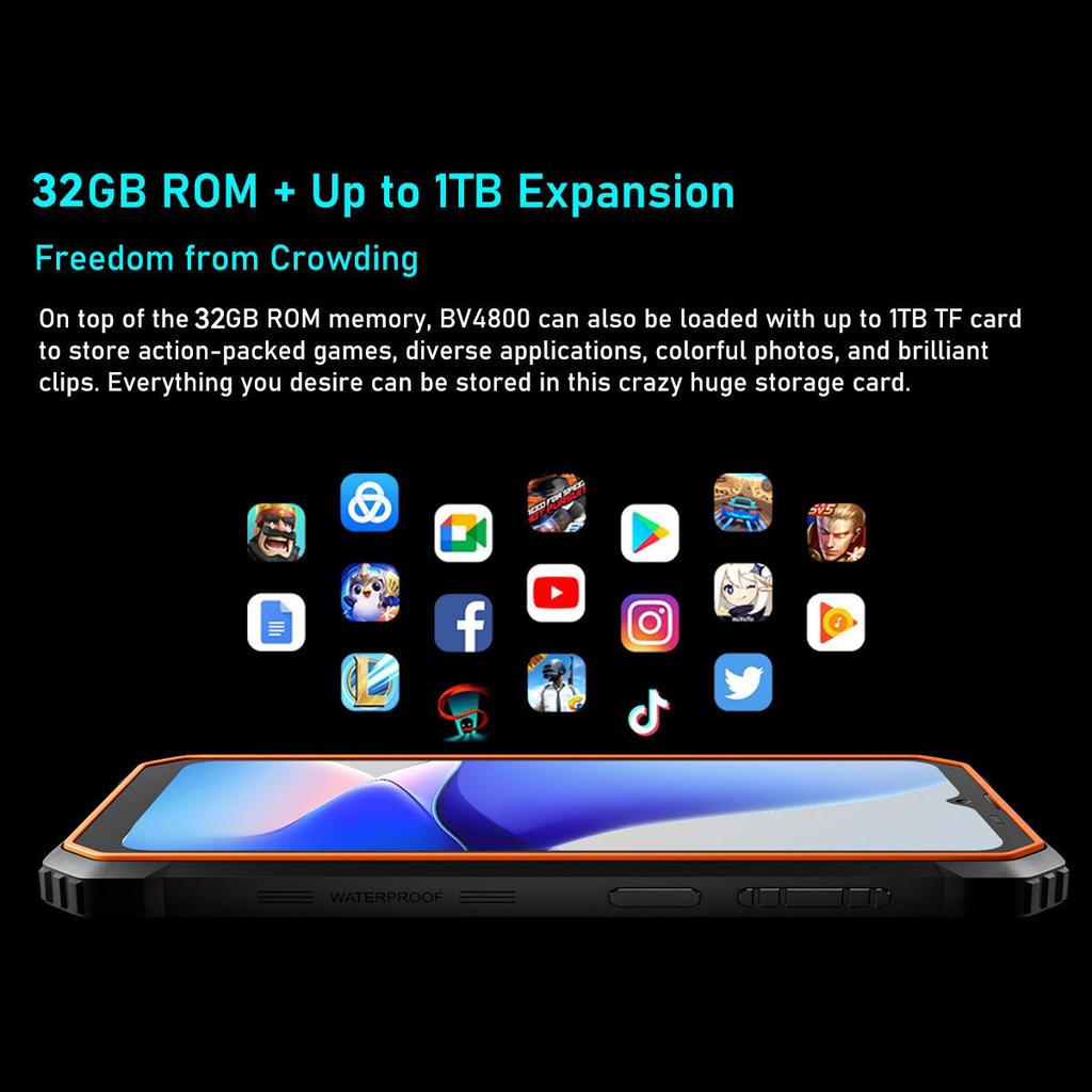 Refurbished Blackview BV4800 smartphone 2/4GB 32/64GB 5180mAh Andriod 13 Rugged Phone