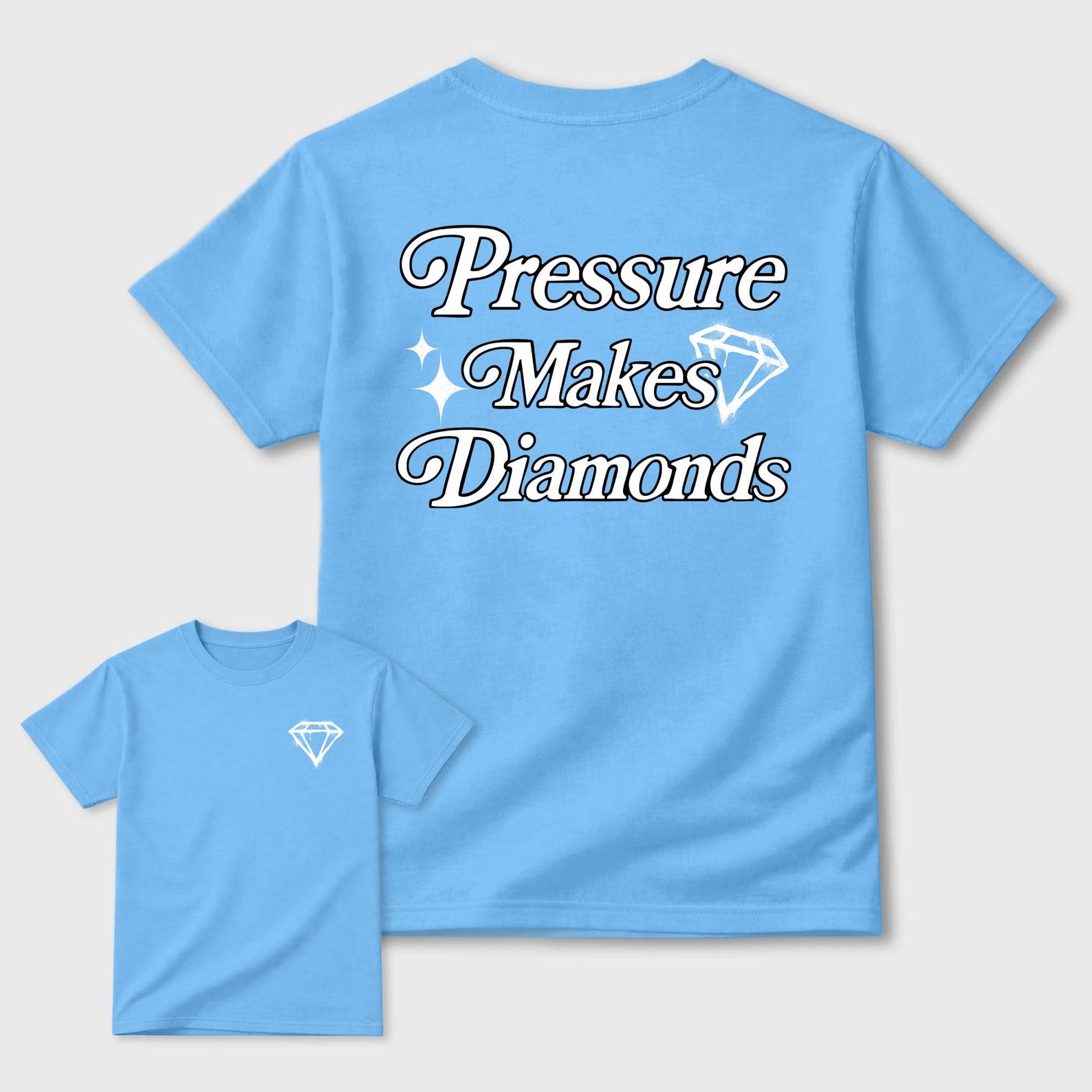 Pressure Makes Diamonds Graphic Tee - best T-Shirts to wear with jordans 11s University Blue S