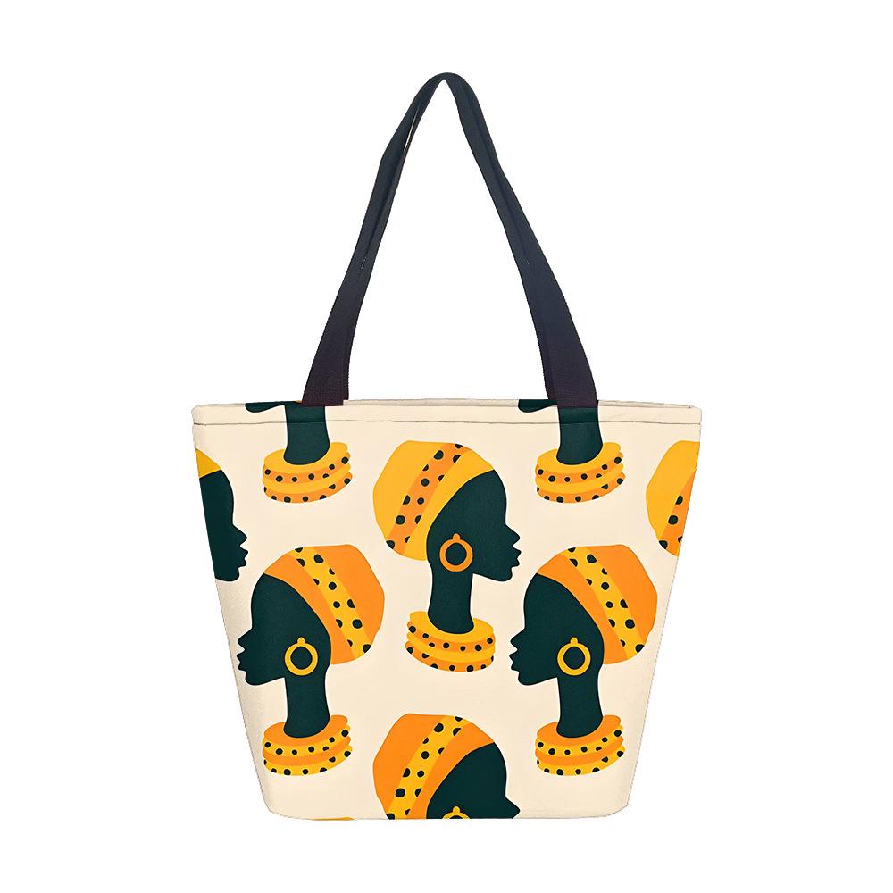 

Большая вместимость женская модная африканская черная женская сумка на плечо тренд кампус шопинг большая сумка-тоут Tote bag