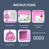 Piggy Bank Electronic Mini ATM Money Saving Box Safe with Password Code Cash Coins Auto Scroll