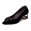 Autumn New Temperament High Heels Thick Heel Pointed Head Shallow Mouth Fashion Temperament Single Shoes Women