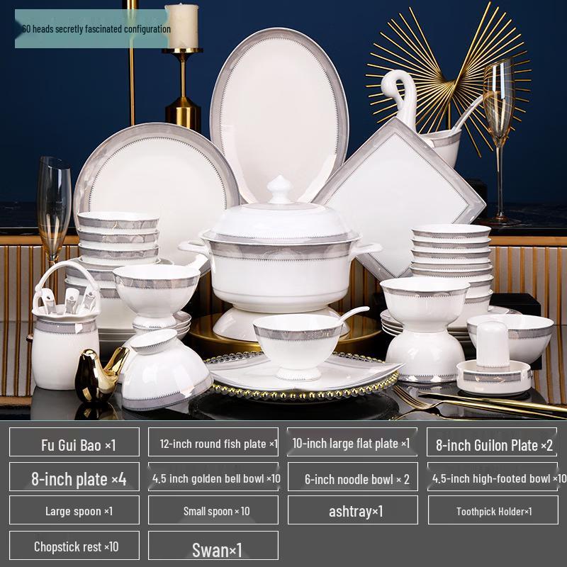 Zhi Shi Jingdezhen Bone China Dinnerware Set