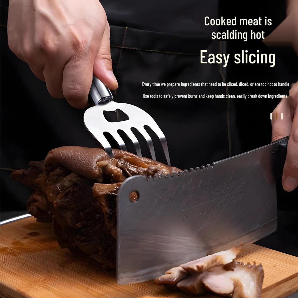 Osłona dłoni ze stali nierdzewnej w kształcie łapy niedźwiedzia - Chroniąca przed oparzeniami, antypoślizgowa, odporna na przecięcia narzędzie kuchenne dla początkujących