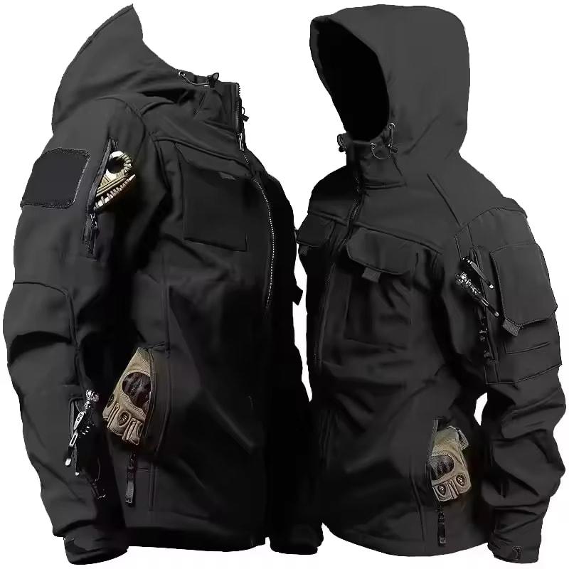 

Autumn WinterTactical Jackets Men Military Soft Shell Waterproof Windproof Hooded Jacket Outdoor Functional Multi-pockets XXXL