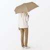 MUJI Folding Umbrella for Sun and Unisex Dark 60cm Rib Length Rain, Adult, DEA53A5A, Beige,