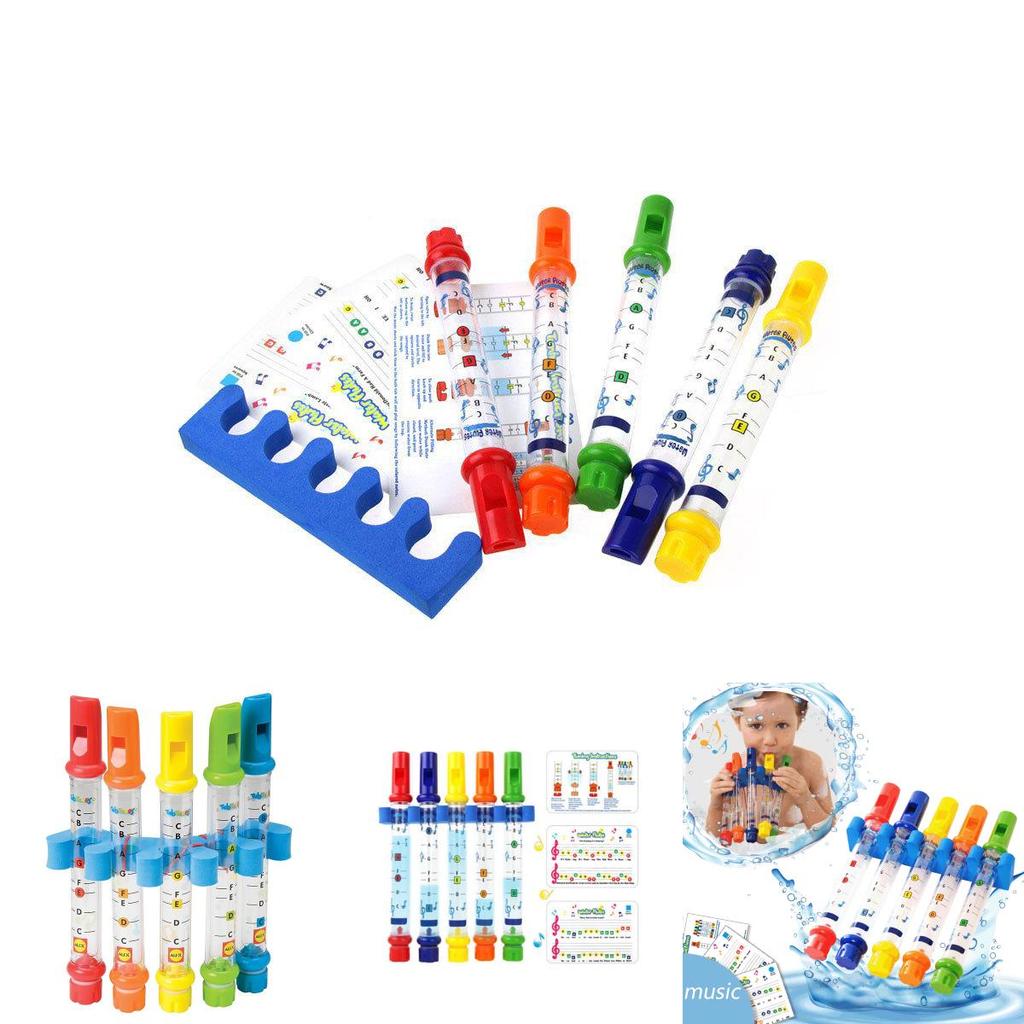 Delightfully Colorful Water Flute Toy Set For Babies And Kids Bath Time Fun