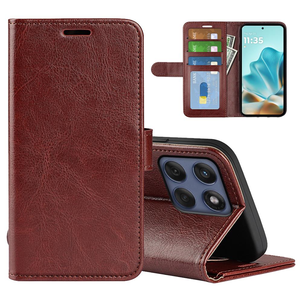 For Motorola Edge 60 5G/60 Fusion 5G Case Crazy Horse Texture Stand Leather Phone Cover
