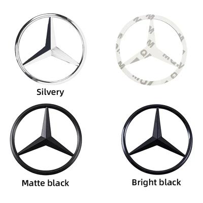 Mercedes Benz için Araba Stickerı 9cm ABS Araba Arka Çıkartma Bagaj Amblemi Sticker Mercedes Benz S320 W164 W203 W204 W168 C180 E320 A İçin