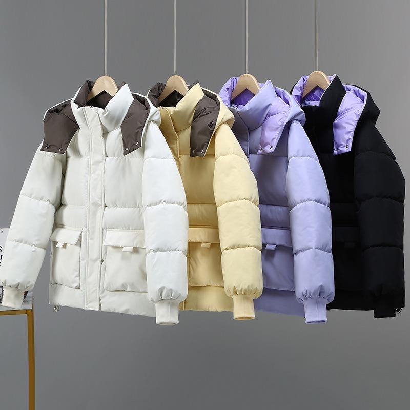 Winter New Cotton-padded Clothes Women's Short Versatile Women's Cotton-padded Jackets Hooded Temperament Fashionable Warm Cotton-padded Clothes