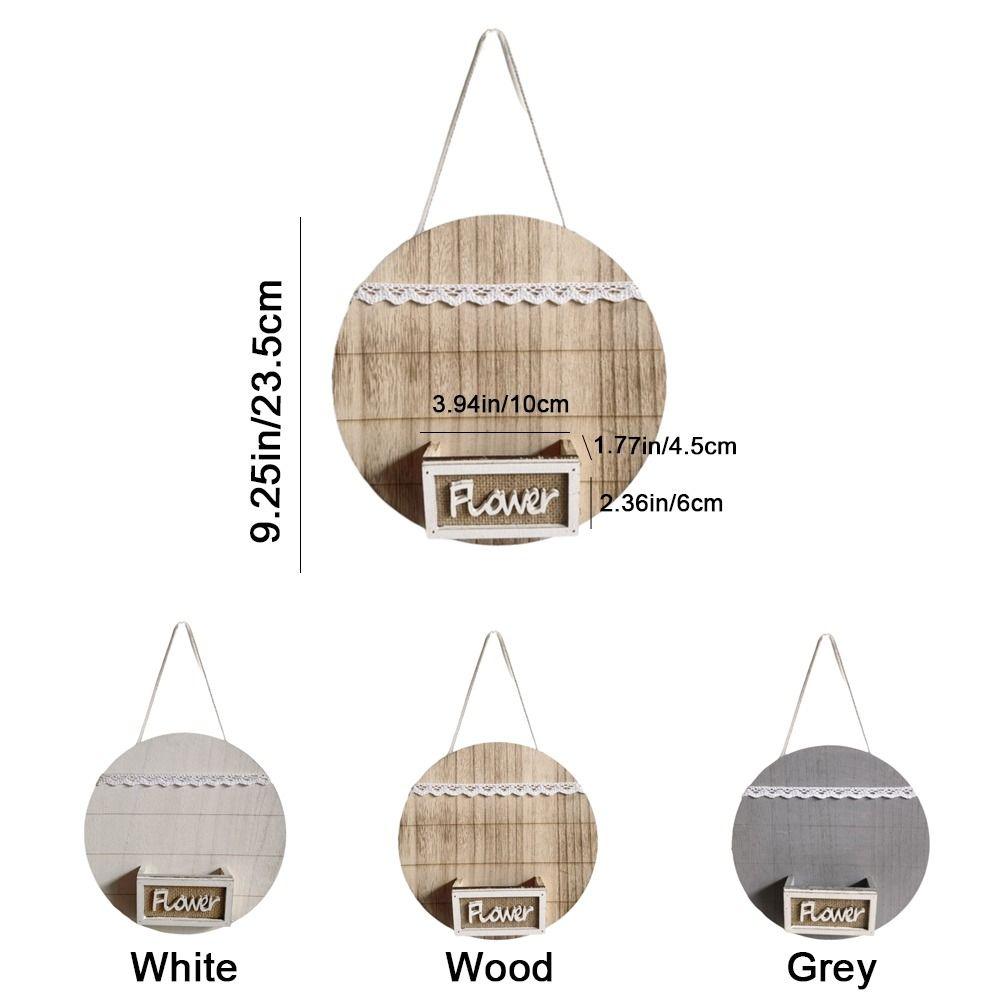 Creative Wood Wall Decoration Flower Basket Wall Mounted Decorative Wall Hanging Flower Pots Round Dried Flower Basket Garden