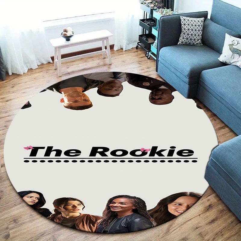 THE ROOKIE Round Area Rug,Carpet Rug for Living Room Bedroom Sofa Playroom Decor,Non-slip Floor Mat