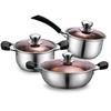 Adneny Odin Korean Stainless Steel 3-Piece Pot Set