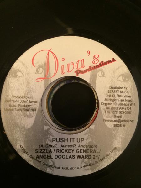 7inch Record SIZZLA / RICKY GENERAL / ANGEL DOOL - Push It Up NONE Diva's Producti Jamaica Reggae, Ska & Dub Used