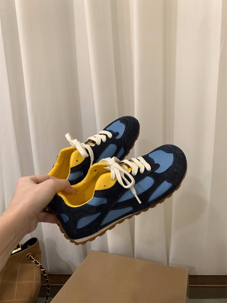 Color Matching German Training Shoes Women's Shoes 2025 New Spring and Autumn Ugly Cute Big Head Shoes Casual Sports Shoes Little White Shoes