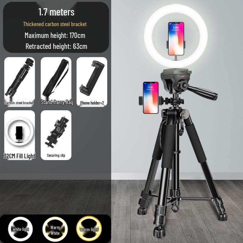 Universelles Handy-SLR-Kamera-Stativ mit Fülllicht für Außenfotografie und Live-Übertragungen