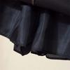 2026 Autumn/Winter Plus Size Corduroy High Waist A-line Black Short Skirt